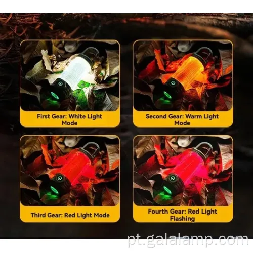 Luz de camping portátil portátil recarregável